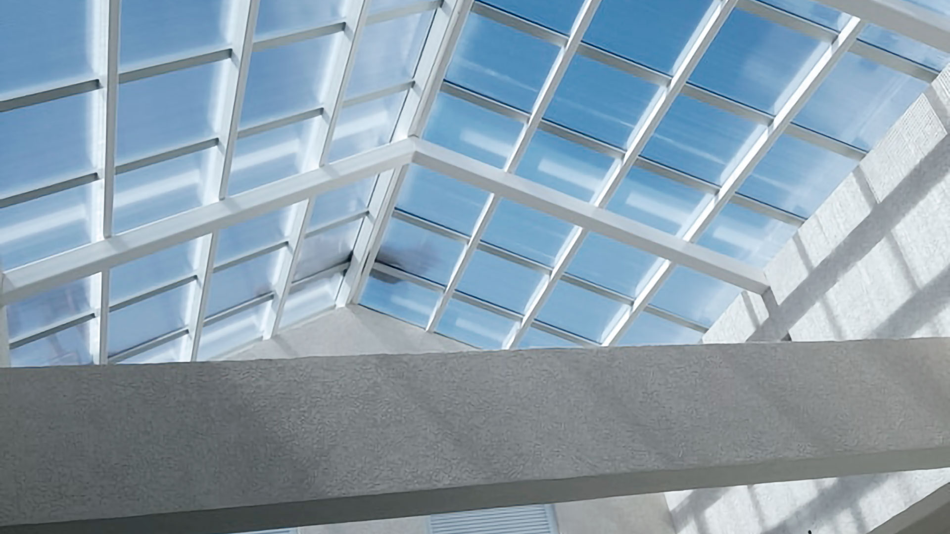 Glass roofing